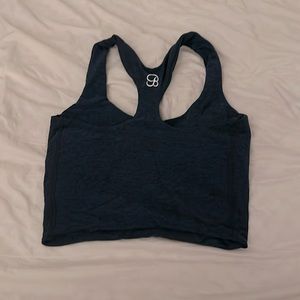 Bombshell sport bra blue beautiful with inserts size small